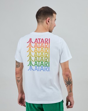 Atari Telescopic Logo T-Shirt White from Brava Fabrics