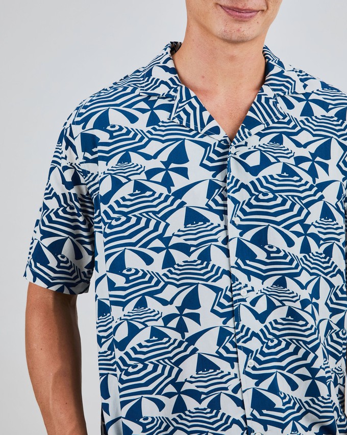 Sombrillas Aloha Shirt Blue from Brava Fabrics