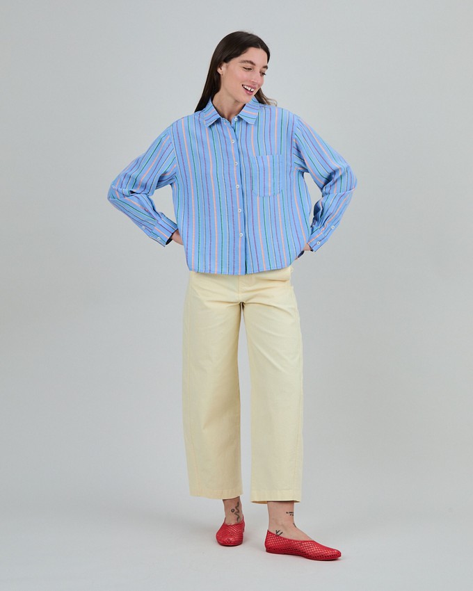Stripes Boxy Blouse Blue from Brava Fabrics