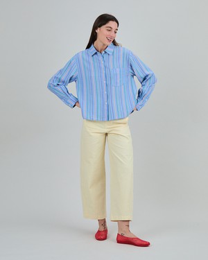 Stripes Boxy Blouse Blue from Brava Fabrics