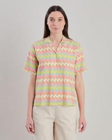 Pastel Wavy Stripes Aloha Blouse via Brava Fabrics