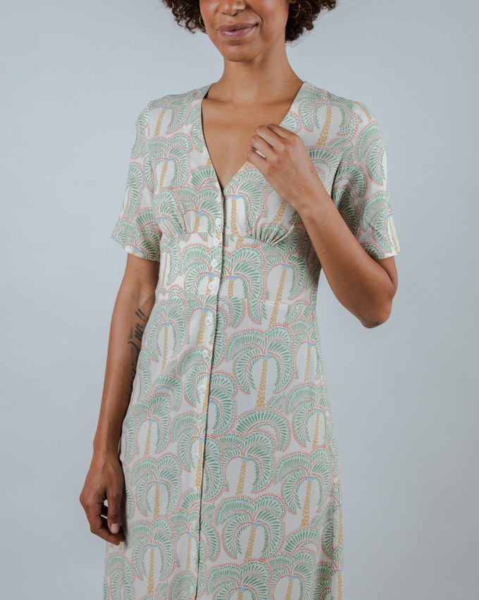 Borneo V-neck Dress Ecru from Brava Fabrics