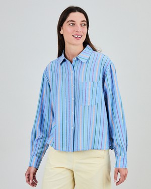 Stripes Boxy Blouse Blue from Brava Fabrics