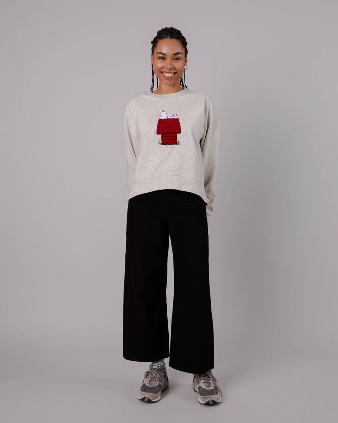 Peanuts Snoopy Doghouse Sweatshirt Cream from Brava Fabrics