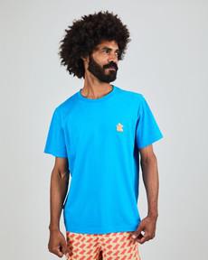 Doggy Balloon Patch T-Shirt Blue via Brava Fabrics