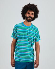 Stripes Regular T-Shirt Blue via Brava Fabrics