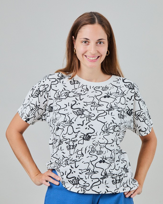 Peanuts Woodstock Oversize Tee White from Brava Fabrics