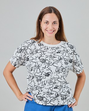 Peanuts Woodstock Oversize Tee White from Brava Fabrics