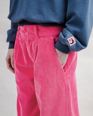 Corduroy Pleated Pants Pink from Brava Fabrics