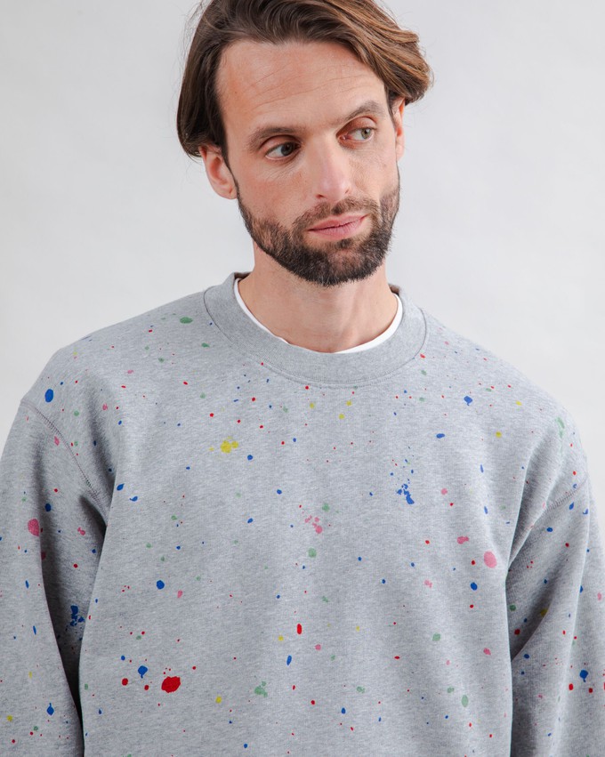 Splash Paint Sweatshirt Grey from Brava Fabrics