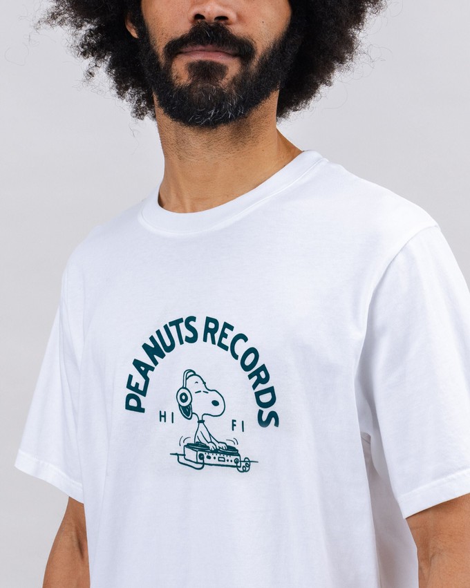 Peanuts Records T-shirt White from Brava Fabrics