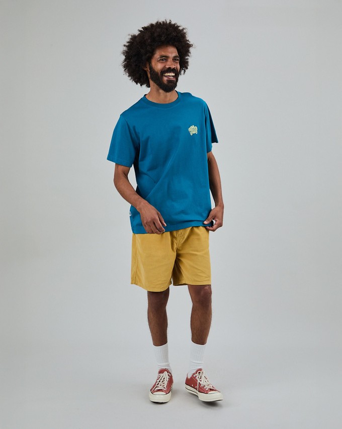 Asis Percales Crocodylus T-Shirt Blue from Brava Fabrics