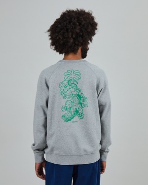 Asis Percales Crocodylus Sweatshirt Grey Melange from Brava Fabrics
