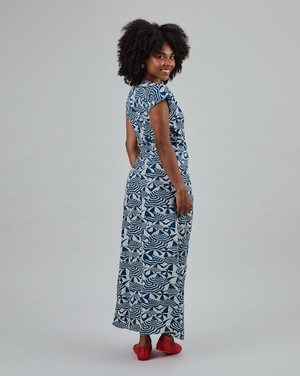 Sombrilla Kimono Dress Blue from Brava Fabrics