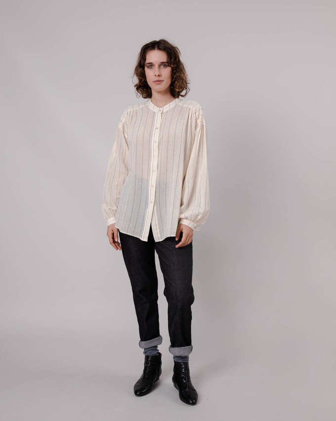 Stripes Boho Blouse Ecru from Brava Fabrics