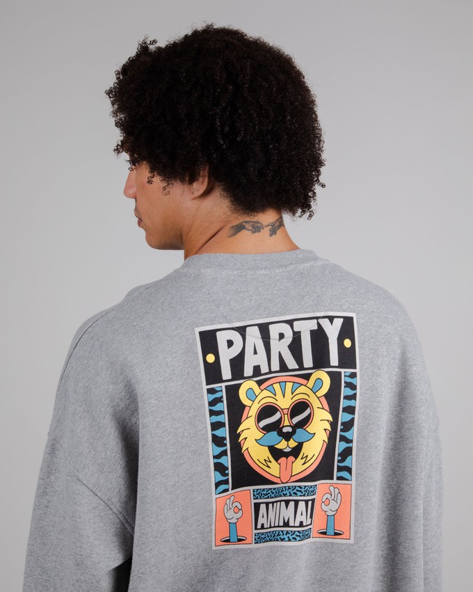 Yeye Weller Party Oversize Sweatshirt Grey from Brava Fabrics