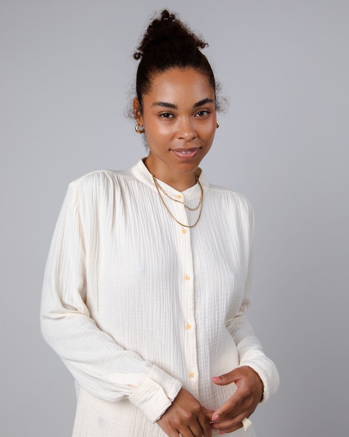 Bubble Mao Blouse Ecru from Brava Fabrics Bubble Mao Blouse Ecru from Brava Fabrics