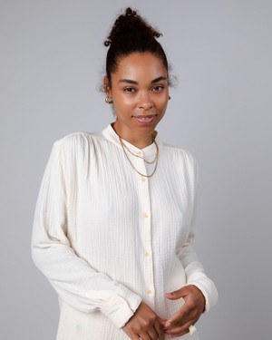 Bubble Mao Blouse Ecru from Brava Fabrics Bubble Mao Blouse Ecru from Brava Fabrics