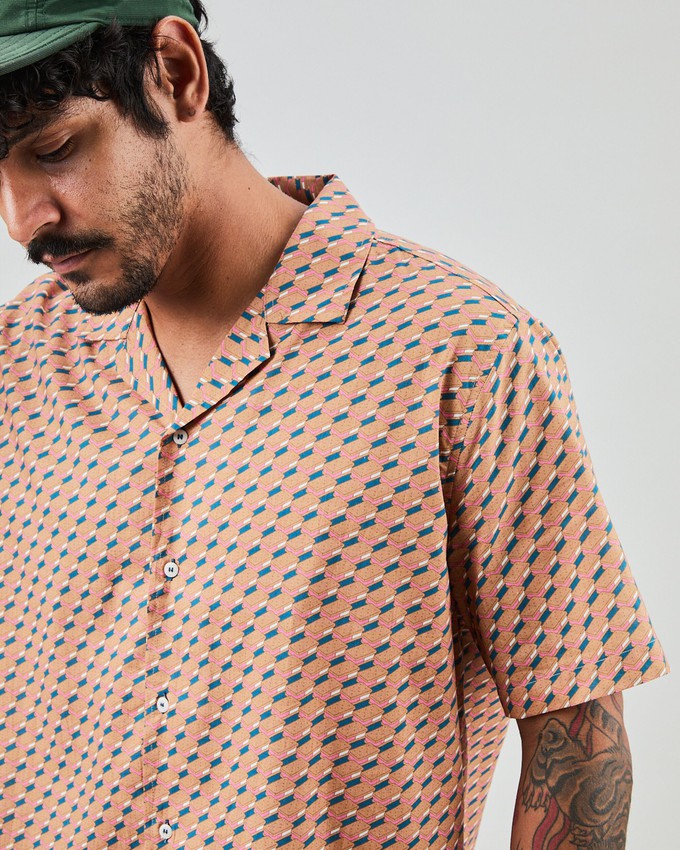 Icecream Sandwich Aloha Shirt Blue from Brava Fabrics
