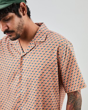 Icecream Sandwich Aloha Shirt Blue from Brava Fabrics