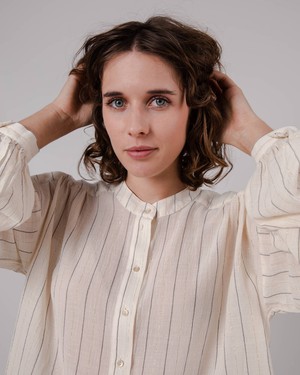 Stripes Boho Blouse Ecru from Brava Fabrics