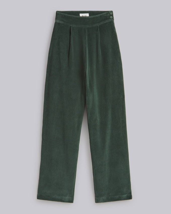Corduroy Oversized Pants Forest Green from Brava Fabrics