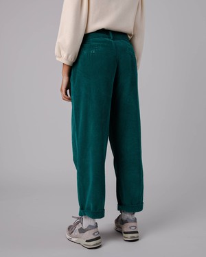 Corduroy Pleated Pants Sailing Green from Brava Fabrics