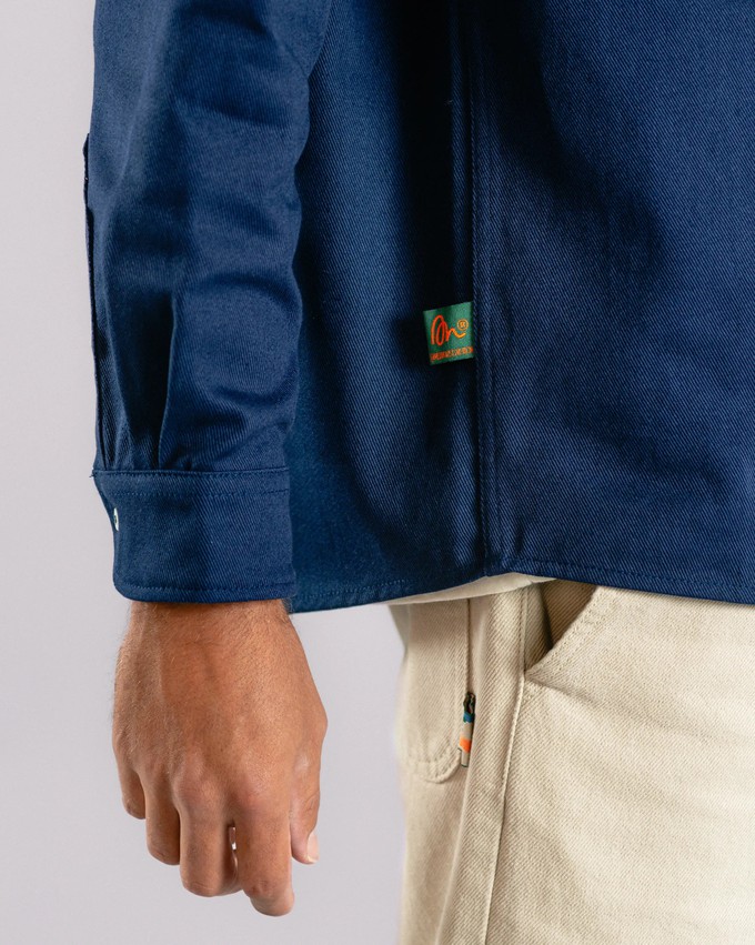 The Indoor Society Overshirt Blue from Brava Fabrics