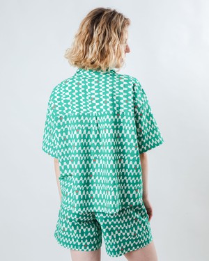 Sunset Cropped Blouse Green from Brava Fabrics