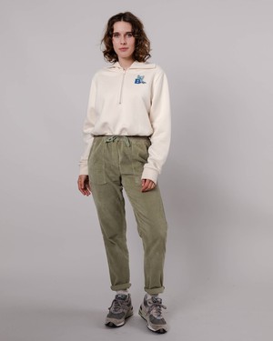 Patch Pocket Corduroy Pants Pale Green from Brava Fabrics