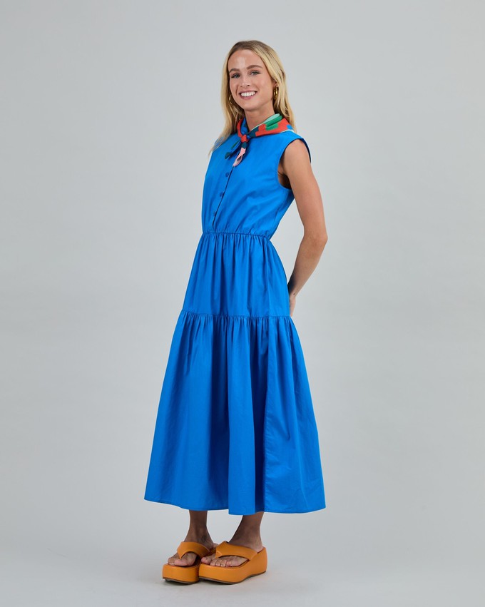 Sleeveless Shirt Dress Blue from Brava Fabrics