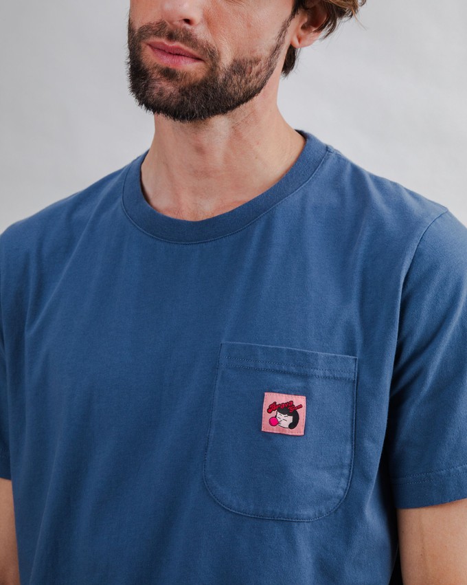 Brava Gum Label T-shirt Indigo from Brava Fabrics