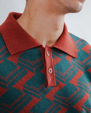 Chocolate Jacquard Polo from Brava Fabrics