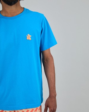 Doggy Balloon Patch T-Shirt Blue from Brava Fabrics