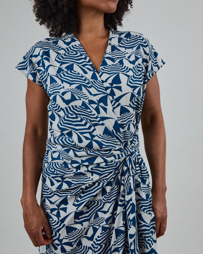 Sombrilla Kimono Dress Blue from Brava Fabrics