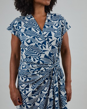 Sombrilla Kimono Dress Blue from Brava Fabrics