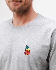 Peanuts Snow Cotton T-shirt Grey Melange via Brava Fabrics