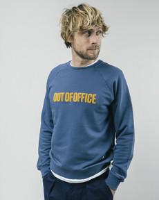 Out of Office Cotton Sweatshirt Blue via Brava Fabrics