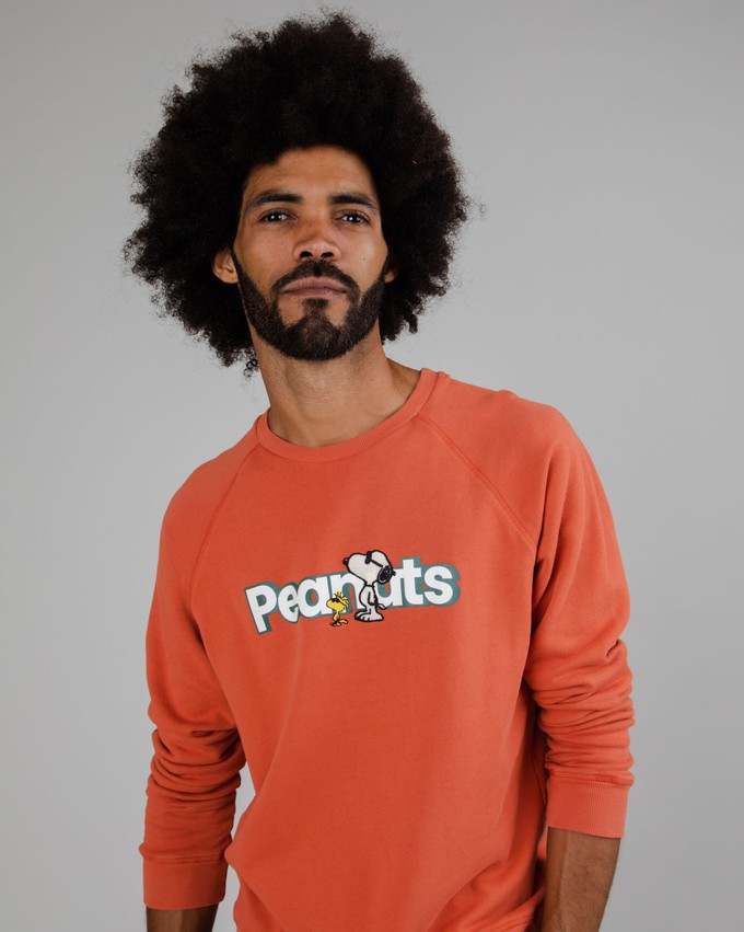 Peanuts Snoopy & Woodstock Sweatshirt Red from Brava Fabrics