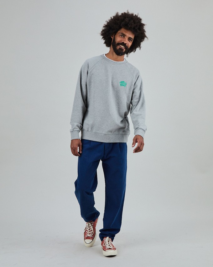 Asis Percales Crocodylus Sweatshirt Grey Melange from Brava Fabrics