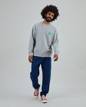 Asis Percales Crocodylus Sweatshirt Grey Melange from Brava Fabrics