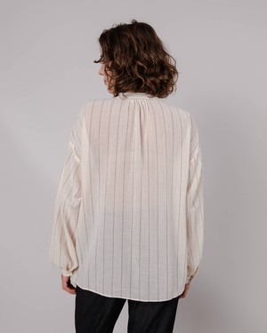 Stripes Boho Blouse Ecru from Brava Fabrics