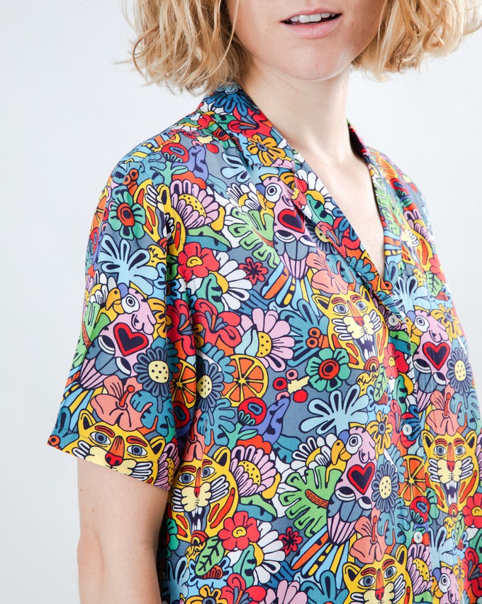 Asis Percales Tutti Frutti Aloha Blouse from Brava Fabrics