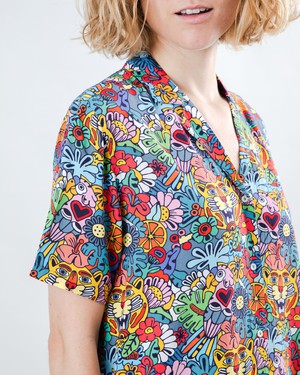 Asis Percales Tutti Frutti Aloha Blouse from Brava Fabrics