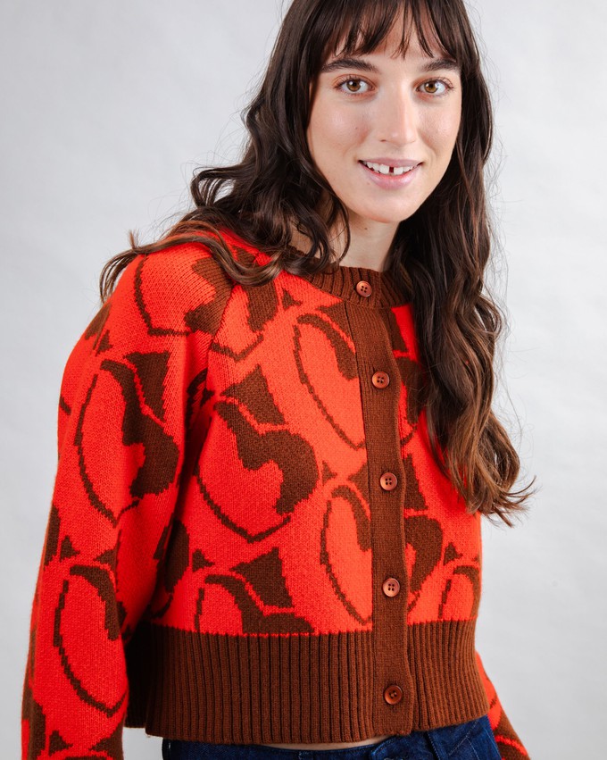 Heart Wool Cropped Cardigan from Brava Fabrics