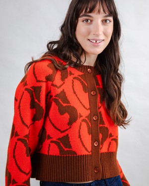 Heart Wool Cropped Cardigan from Brava Fabrics