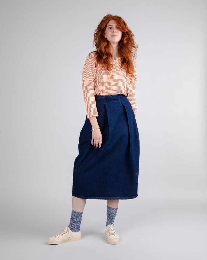 Pleated Skirt Indigo from Brava Fabrics