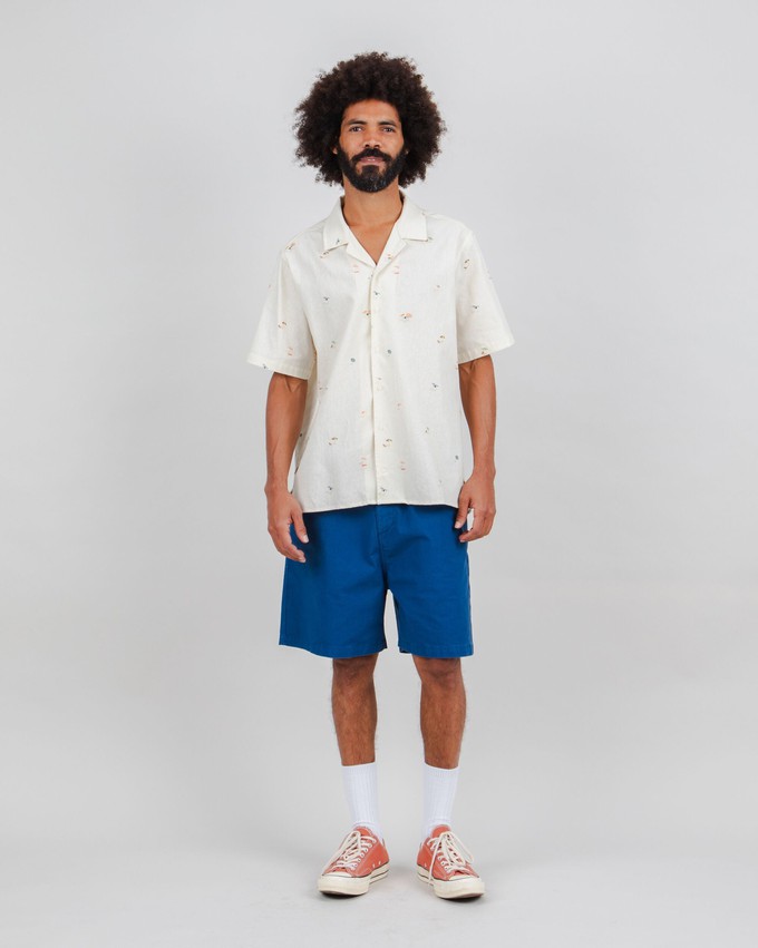 Beach please Aloha shirt Ecru from Brava Fabrics