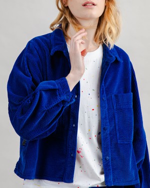 Corduroy Boxy Shirt Blue from Brava Fabrics