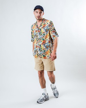 Irezumi Tattoo Aloha Shirt Ecru from Brava Fabrics